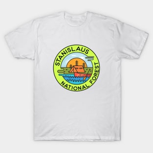 Stanislaus National Forest California Camping Canoe T-Shirt